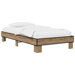 vidaXL Cadru de pat Stejar Artizanal 80 x 200 cm Lemn prelucrat imagine