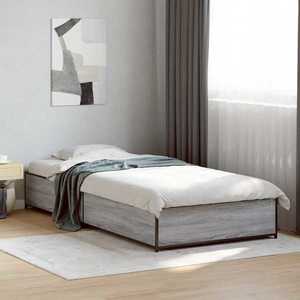 vidaXL Cadru de pat Sonoma gri 80 x 200 cm Lemn prelucrat imagine