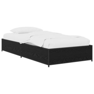 vidaXL Cadru de pat Stejar Negru 80 x 200 cm Lemn prelucrat imagine