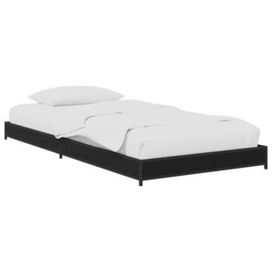 vidaXL Cadru de pat Stejar Negru 80 x 200 cm Lemn prelucrat imagine
