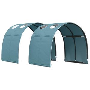 vidaXL Tunel pentru Pat 2 pcs Albastru deschis 211 x 67.5 x 2 cm imagine