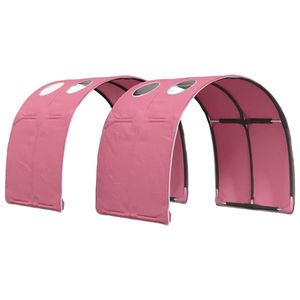vidaXL Tunel pentru Pat 2 pcs Roz 211 x 67.5 x 2 cm Poliester imagine