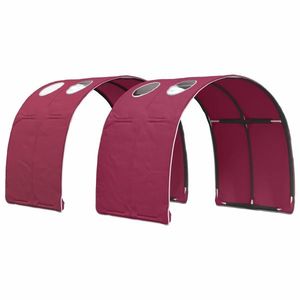 vidaXL Tunel pentru Pat 2 pcs Roșu 211 x 67.5 x 2 cm Poliester imagine