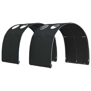 vidaXL Tunel pentru Pat 2 pcs Negru 211 x 67.5 x 2 cm Poliester imagine