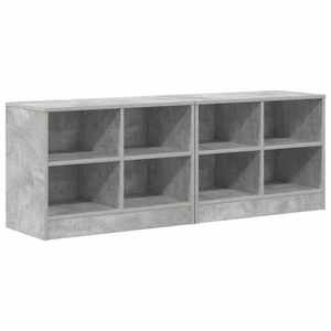 vidaXL Dulap de pat 2 pcs Gri Beton 66 x 33 x 48 cm Lemn prelucrat imagine