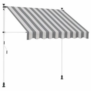 vidaXL Copertină retractabilă manuală Antracit și Alb 350 cm imagine