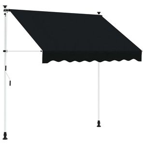 vidaXL Copertină retractabilă manuală Negru 350 cm imagine