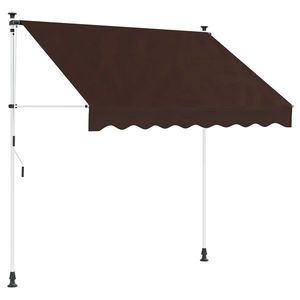 vidaXL Copertină retractabilă manuală Maro 150 cm imagine