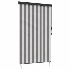 vidaXL Rulou textil Antracit și Alb 140 x 250 cm Țesătură și Aluminiu imagine