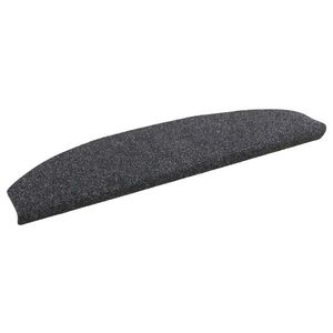 vidaXL Mochete autocolante pentru scară Semicircular 15 pcs Gri închis imagine