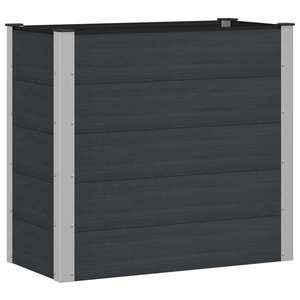 vidaXL Strat înălțat de grădină Negru 100 x 50 x 91 cm alu. imagine