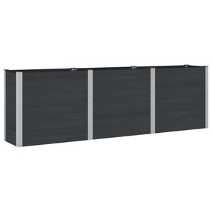 vidaXL Strat înălțat de grădină Negru 300 x 50 x 91 cm alu. imagine