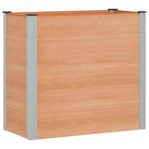 vidaXL Strat înălțat de grădină Maro 100 x 50 x 91 cm alu. imagine