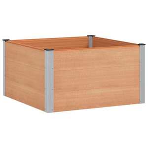 vidaXL Strat înălțat de grădină Maro 100 x 100 x 54 cm alu. imagine