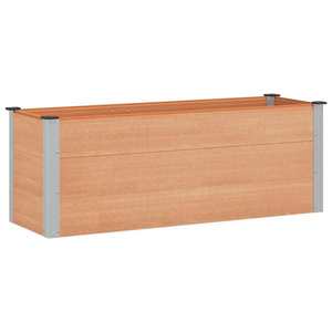 vidaXL Strat înălțat de grădină Maro 150 x 50 x 54 cm alu. imagine