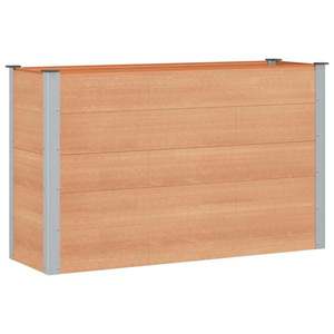 vidaXL Strat înălțat de grădină Maro 150 x 50 x 91 cm alu. imagine