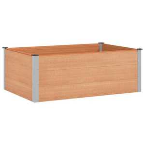 vidaXL Strat înălțat de grădină Maro 150 x 100 x 54 cm alu. imagine