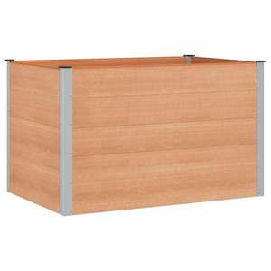 vidaXL Strat înălțat de grădină Maro 150 x 100 x 91 cm alu. imagine