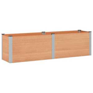 vidaXL Strat înălțat de grădină Maro 200 x 50 x 54 cm alu. imagine
