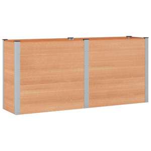 vidaXL Strat înălțat de grădină Maro 200 x 50 x 91 cm alu. imagine