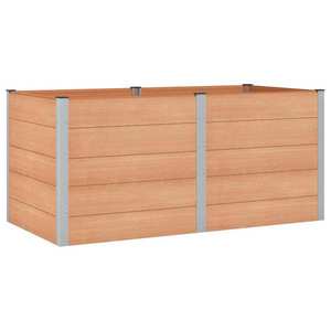 vidaXL Strat înălțat de grădină Maro 200 x 100 x 91 cm alu. imagine