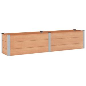 vidaXL Strat înălțat de grădină Maro 250 x 50 x 54 cm alu. imagine