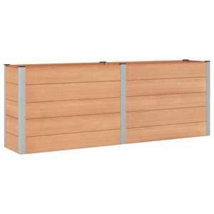 vidaXL Strat înălțat de grădină Maro 250 x 50 x 91 cm alu. imagine