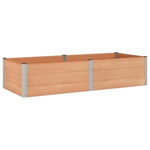 vidaXL Strat înălțat de grădină Maro 250 x 100 x 54 cm alu. imagine
