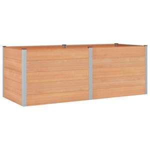 vidaXL Strat înălțat de grădină Maro 250 x 100 x 91 cm alu. imagine