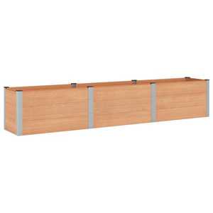 vidaXL Strat înălțat de grădină Maro 300 x 50 x 54 cm alu. imagine