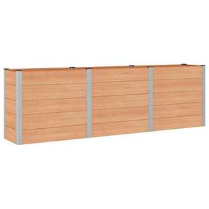 vidaXL Strat înălțat de grădină Maro 300 x 50 x 91 cm alu. imagine