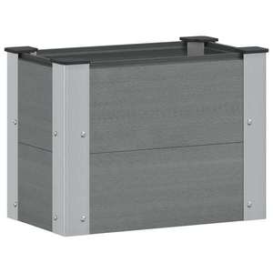 vidaXL Strat înălțat de grădină Gri 50 x 30 x 36 cm alu. imagine