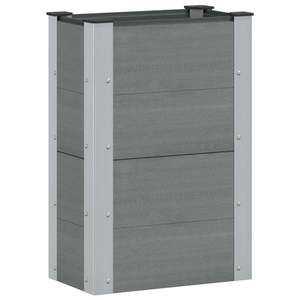vidaXL Strat înălțat de grădină Gri 50 x 30 x 72 cm alu. imagine