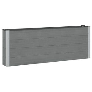 vidaXL Strat înălțat de grădină Gri 200 x 30 x 72 cm WPC și Aluminiu imagine