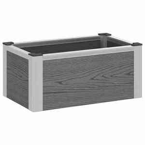 vidaXL Strat înălțat de grădină Gri 50 x 30 x 22 cm WPC și Aluminiu imagine