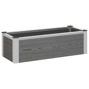 vidaXL Strat înălțat de grădină Gri 75 x 30 x 22 cm WPC și Aluminiu imagine