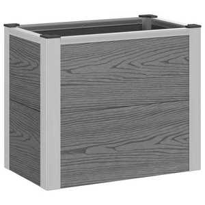 vidaXL Strat înălțat de grădină Gri 50 x 30 x 22 cm WPC și Aluminiu imagine
