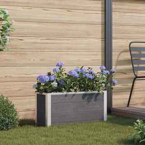 vidaXL Strat înălțat de grădină Gri 75 x 30 x 22 cm WPC și Aluminiu imagine
