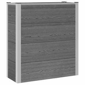 vidaXL Strat înălțat de grădină Gri 75 x 30 x 22 cm WPC și Aluminiu imagine