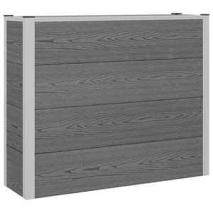 vidaXL Strat înălțat de grădină Gri 100 x 30 x 22 cm WPC și Aluminiu imagine