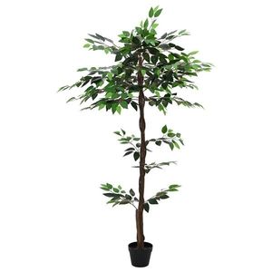 vidaXL Plantă artificială de Ficus Verde 85 x 18 x 160 cm imagine