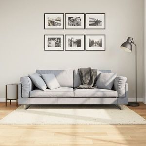 vidaXL Covor pufos "PAMPLONA" cu fire înalte, crem modern, 120x170 cm imagine