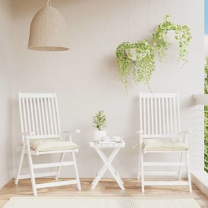 vidaXL Perne de scaun, 2 buc., alb crem, 40x40x7 cm, textil oxford imagine