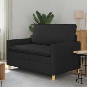 vidaXL Canapea Negru 126 x 81 x 87, 5 cm Țesătură imagine