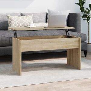 vidaXL Măsuță de cafea stejar sonoma, 102x50, 5x52, 5 cm, lemn prelucrat imagine