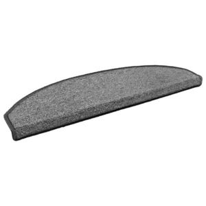 vidaXL Mochete autocolante pentru scară Semicircular 15 pcs Gri închis imagine