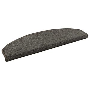 vidaXL Mochete autocolante pentru scară Semicircular 15 pcs Gri închis imagine