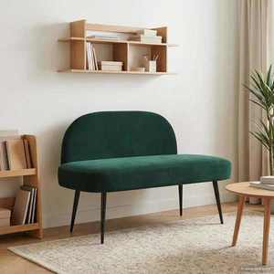 vidaXL Bancă tapițată cu spătar Verde închis 110 x 60 x 76 cm Catifea imagine