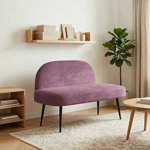 vidaXL Bancă tapițată cu spătar Violet 110 x 60 x 76 cm Catifea imagine