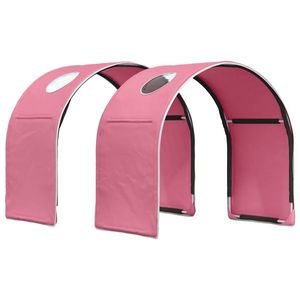 vidaXL Tunel pentru Pat 2 pcs Roz 211 x 52, 5 x 2 cm Poliester imagine
